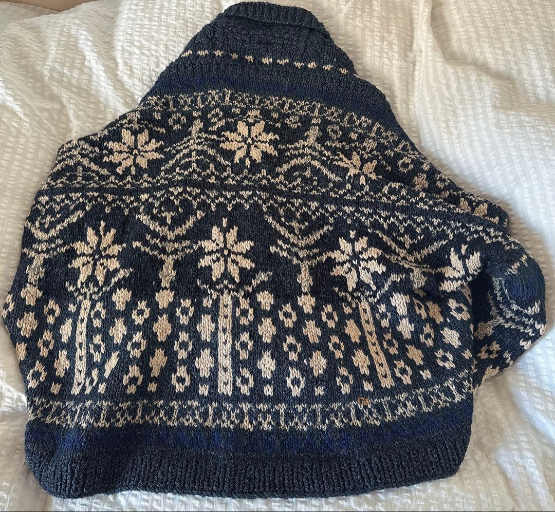 45R ハンドニットのボレロ（インディゴ）