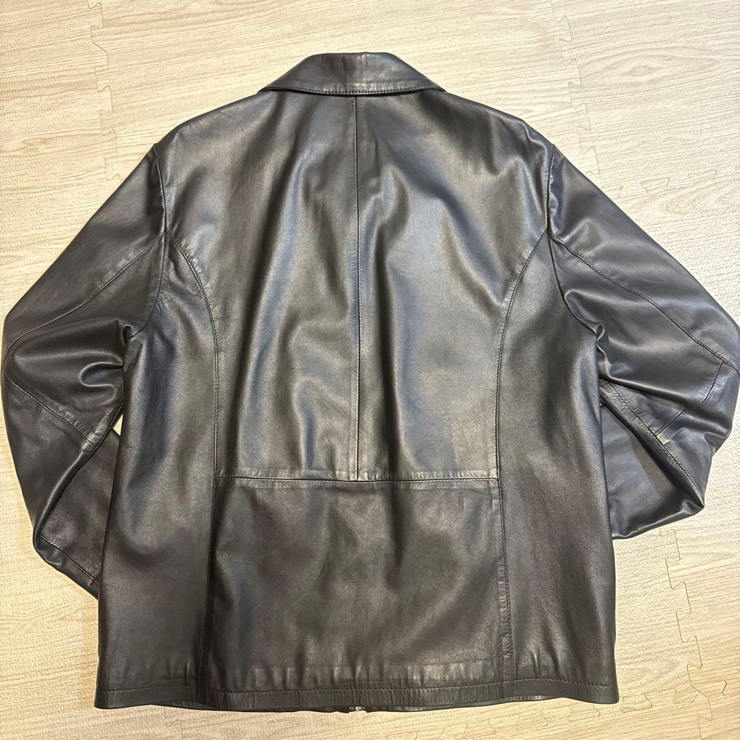 【美品】EMMETI ラムレザー ジャケット M オーバーサイズ 羊革 ブルゾン