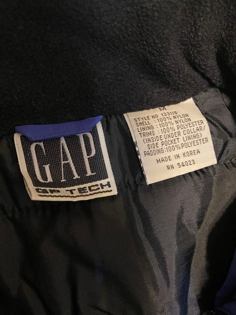 90's old GAP GP TECHベスト　青色