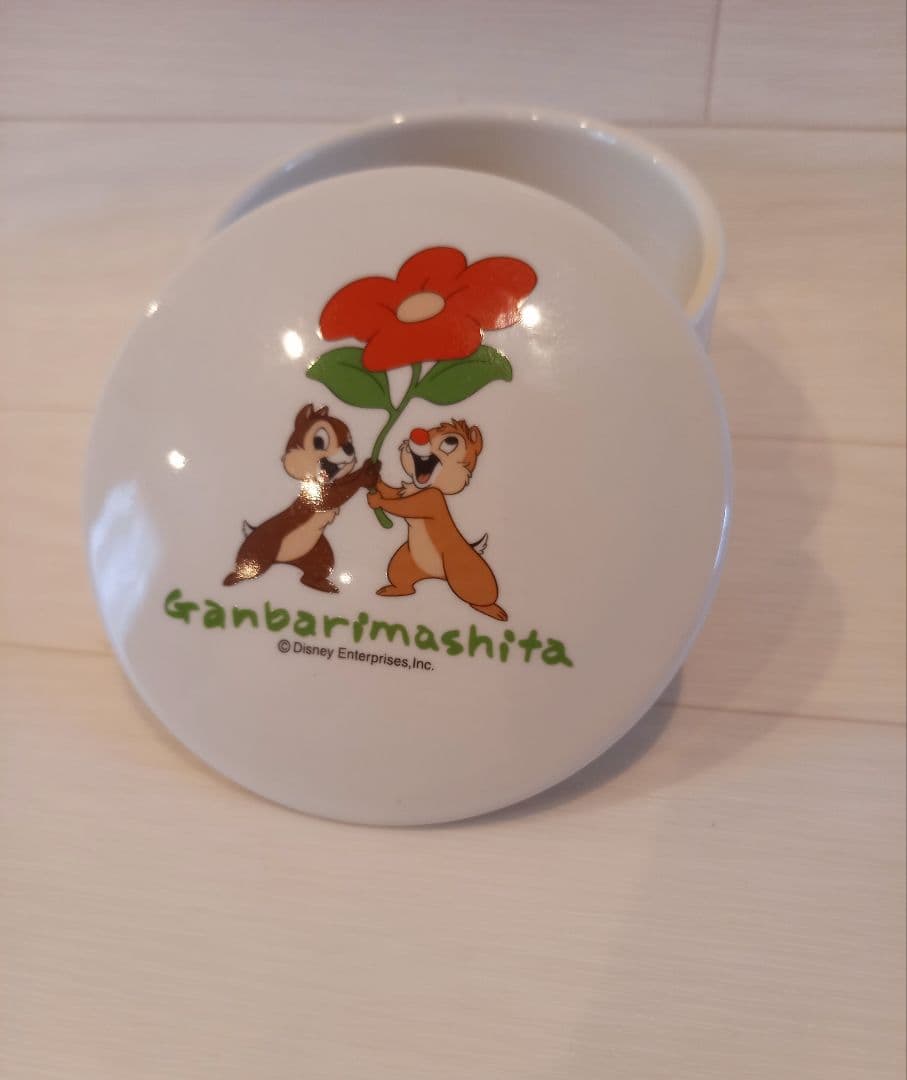 ディズニー　チップとデール　陶器　パイナップル　小物入れ　セトクラフト2点セット