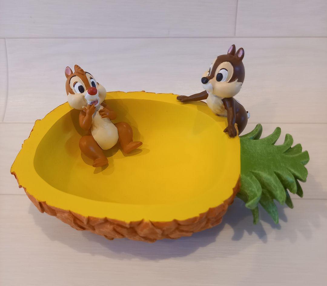 ディズニー　チップとデール　陶器　パイナップル　小物入れ　セトクラフト2点セット