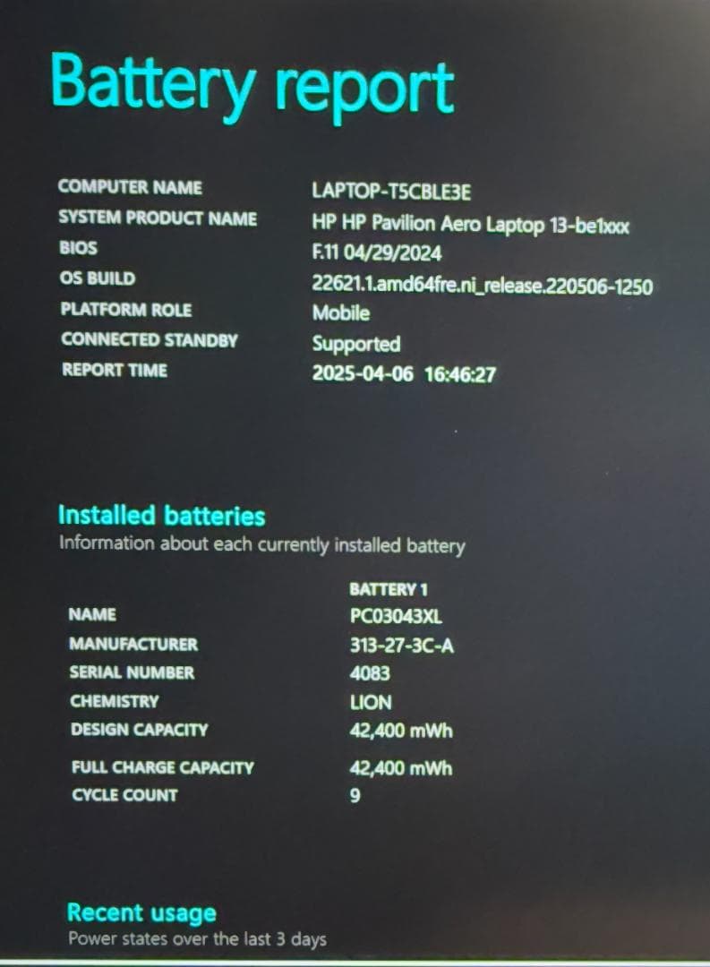 【美品】HP Pavilion Aero Laptop13-be1000