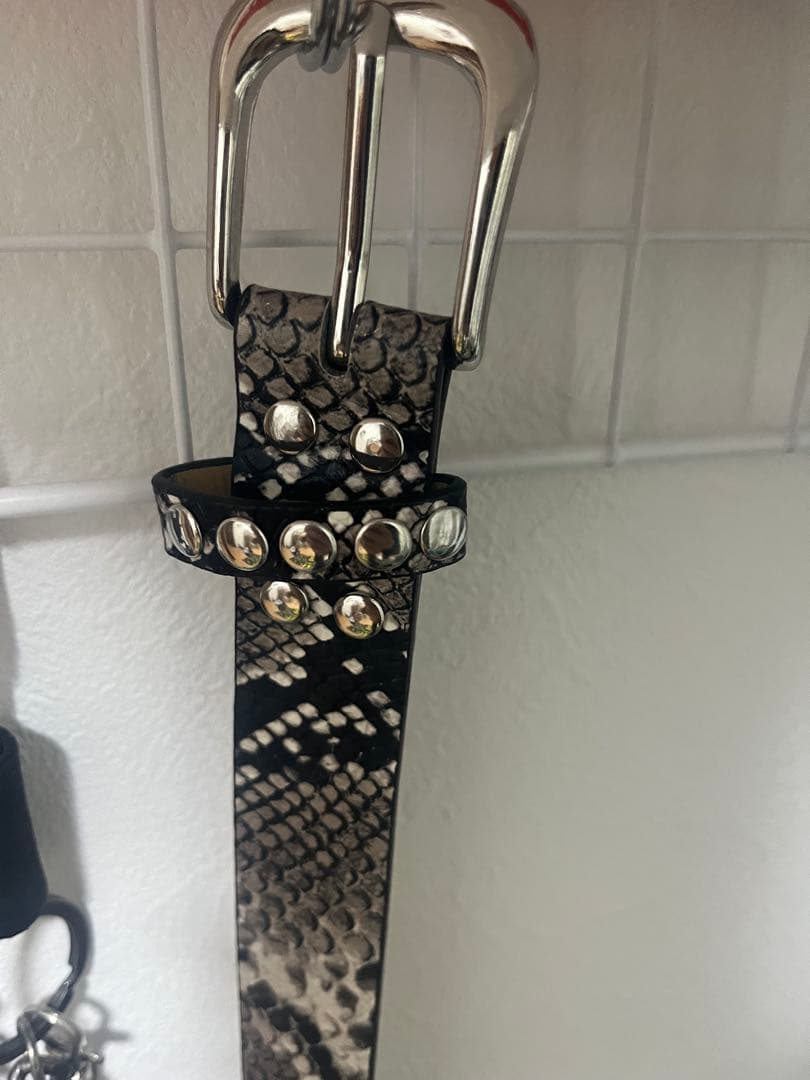 最終値下げ JADED LONDON/スタッズ本革ベルト