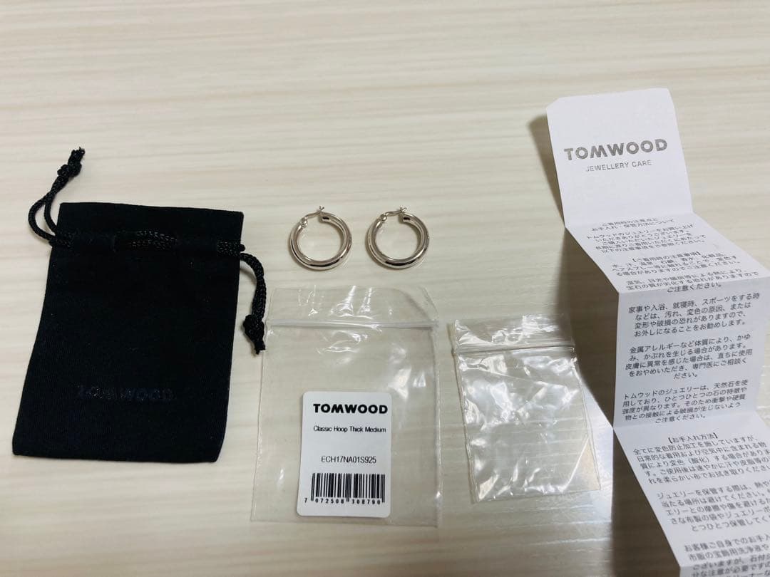 TOMWOOD Classic Hoop Medium フープピアス　925