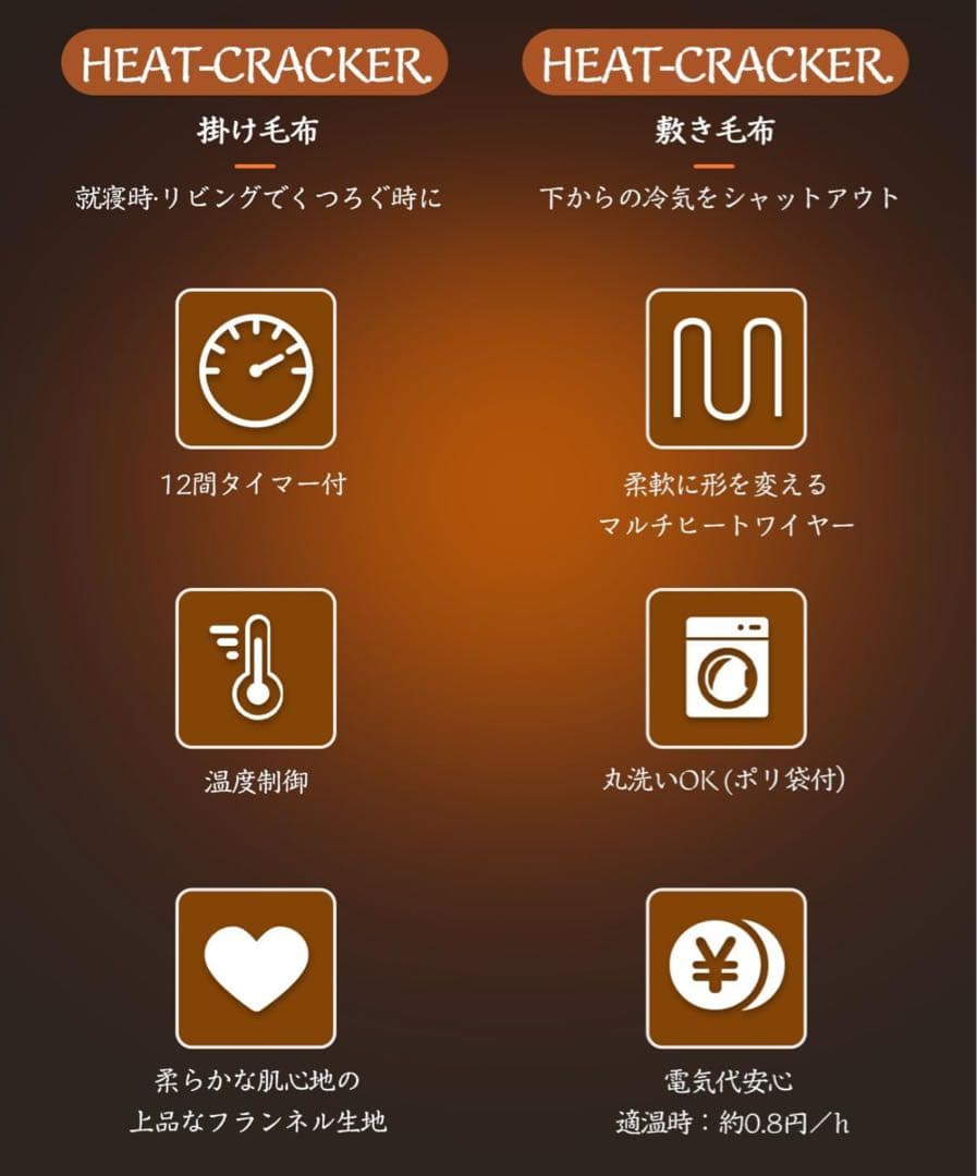 電気毛布 掛け敷き兼用 コントローラ&洗濯ネット付188*130cmブルー　2枚