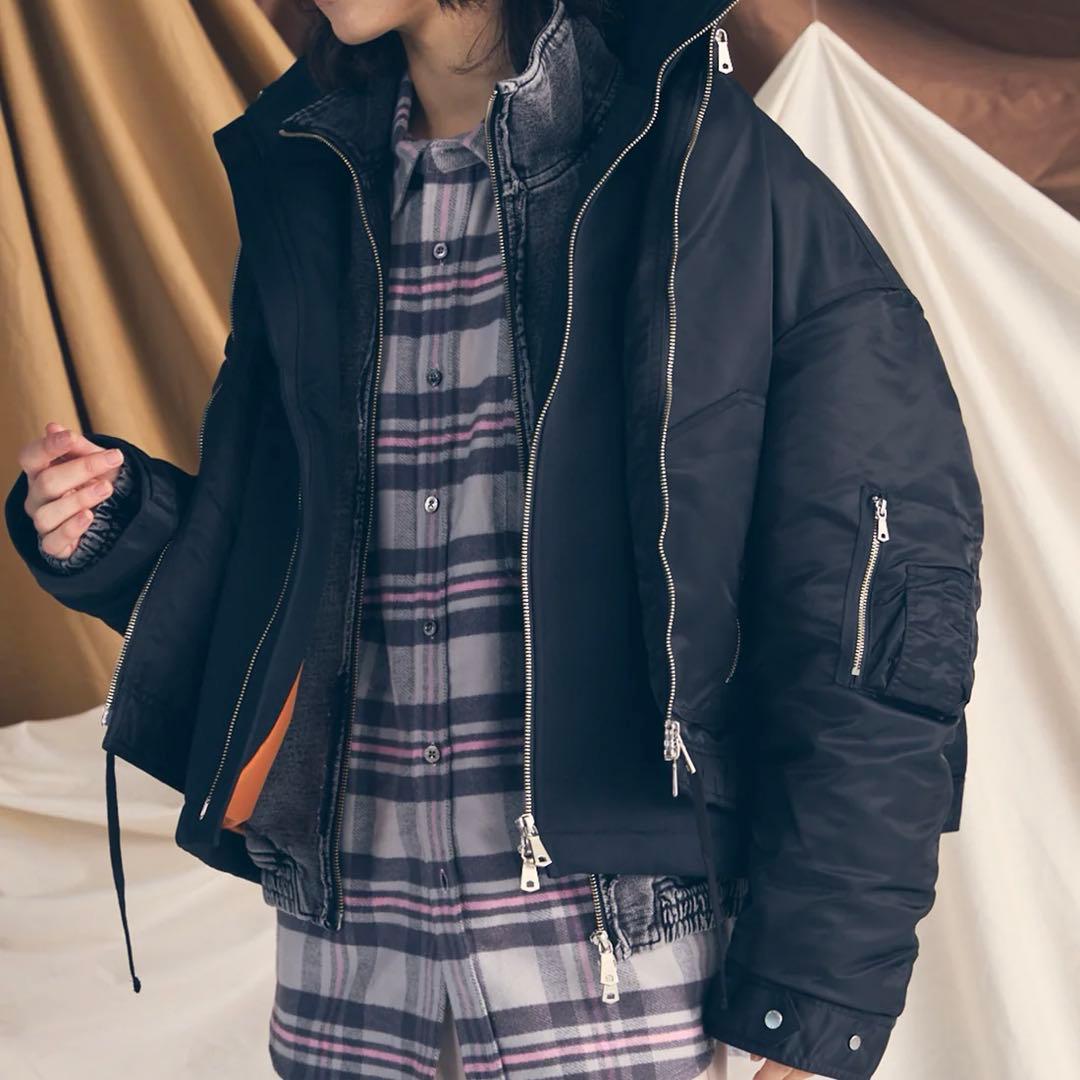 試着のみ★MAISON SPECIAL プライムオーバーレイヤリングブルゾン