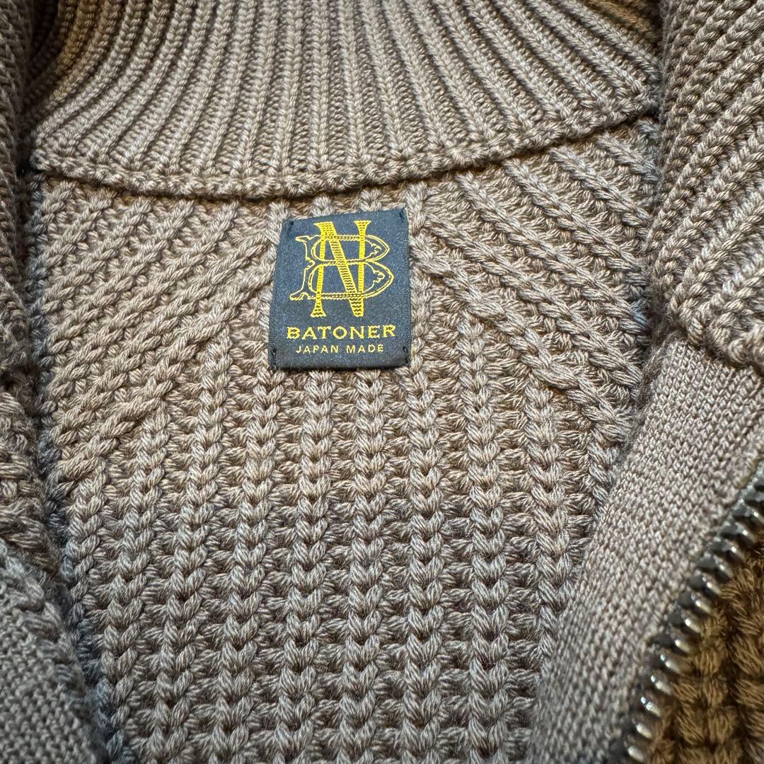 【サイズ3】ブラウン BATONER ドライバーズニット バトナー 日本製