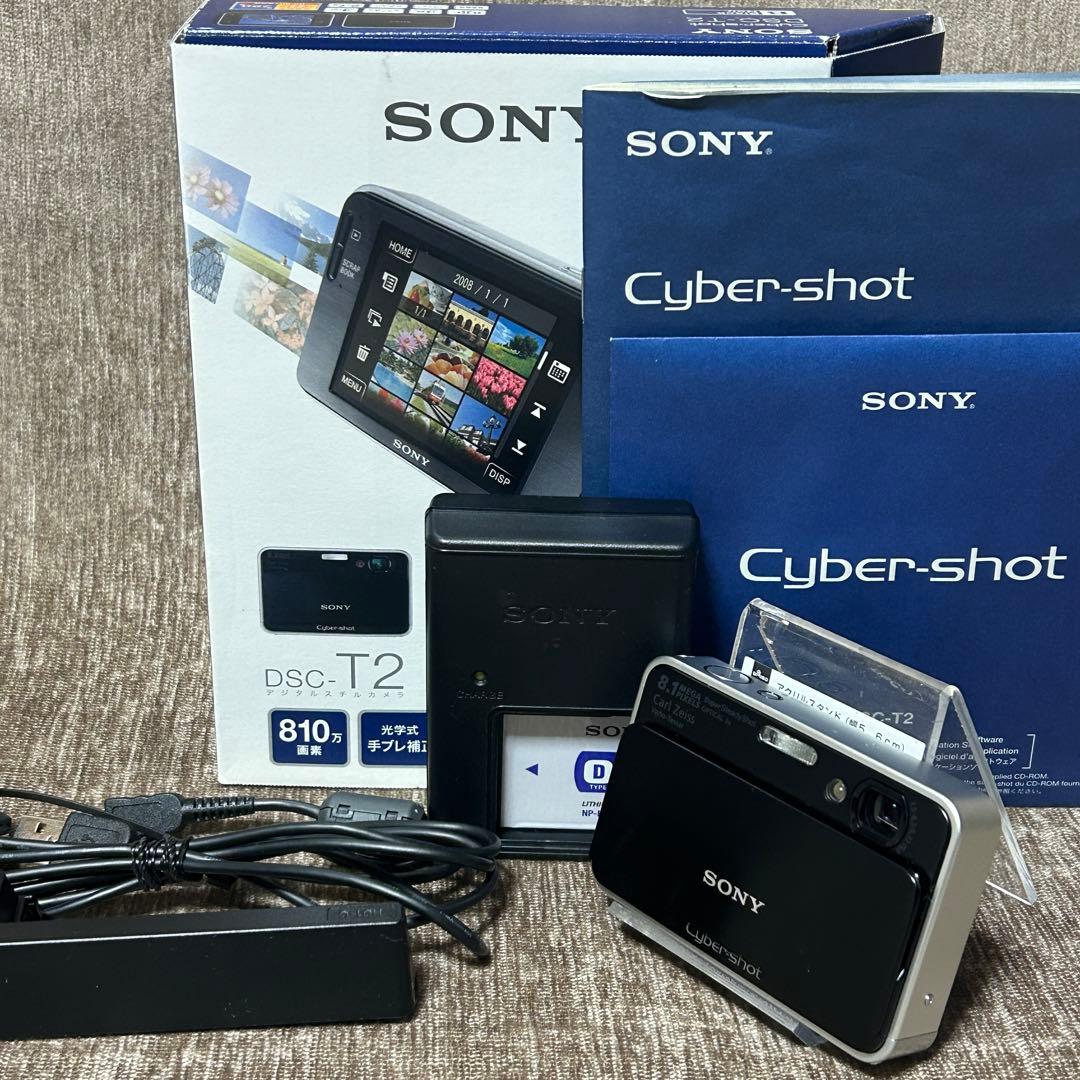 完動美品　箱・付属品付き　SONY DSC-T2 サイバーショット ブラック