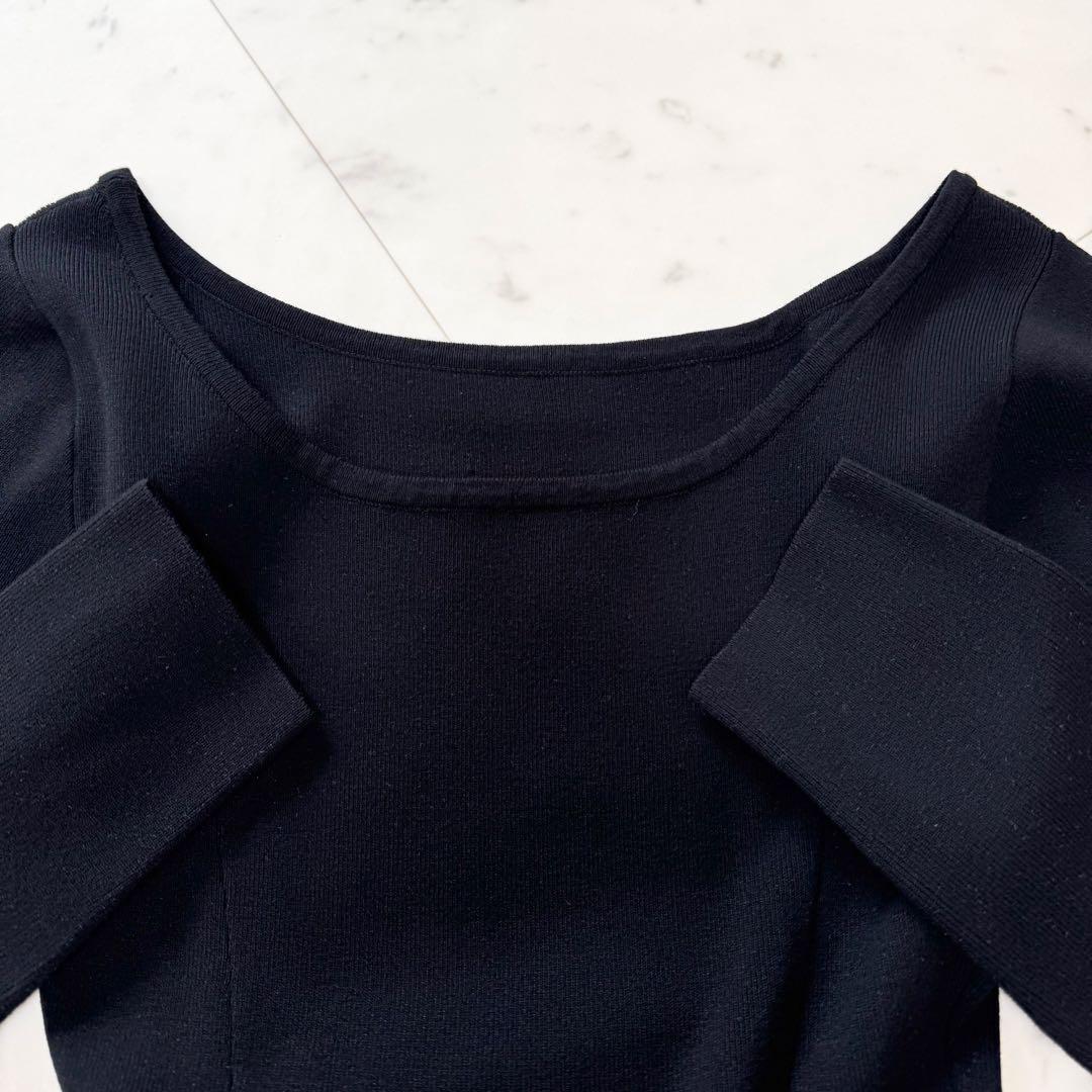 【美品】eimy istoire ボリュームチュールフリルニットワンピース