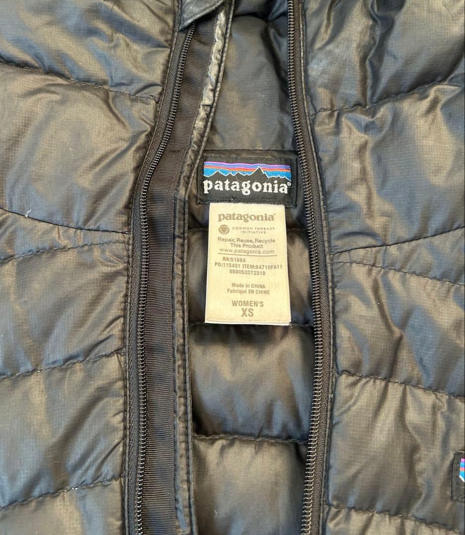 patagonia ダウンセーター フーディ レディース ブラック XS