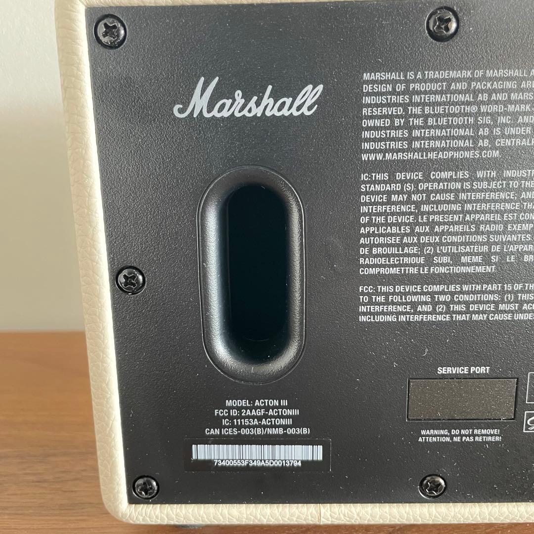Marshall Acton3 ワイヤレスBluetoothスピーカー クリーム