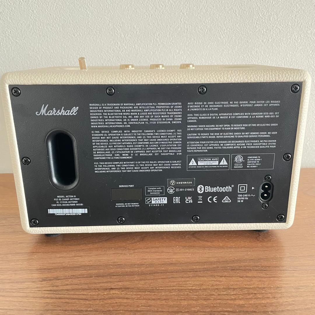 Marshall Acton3 ワイヤレスBluetoothスピーカー クリーム