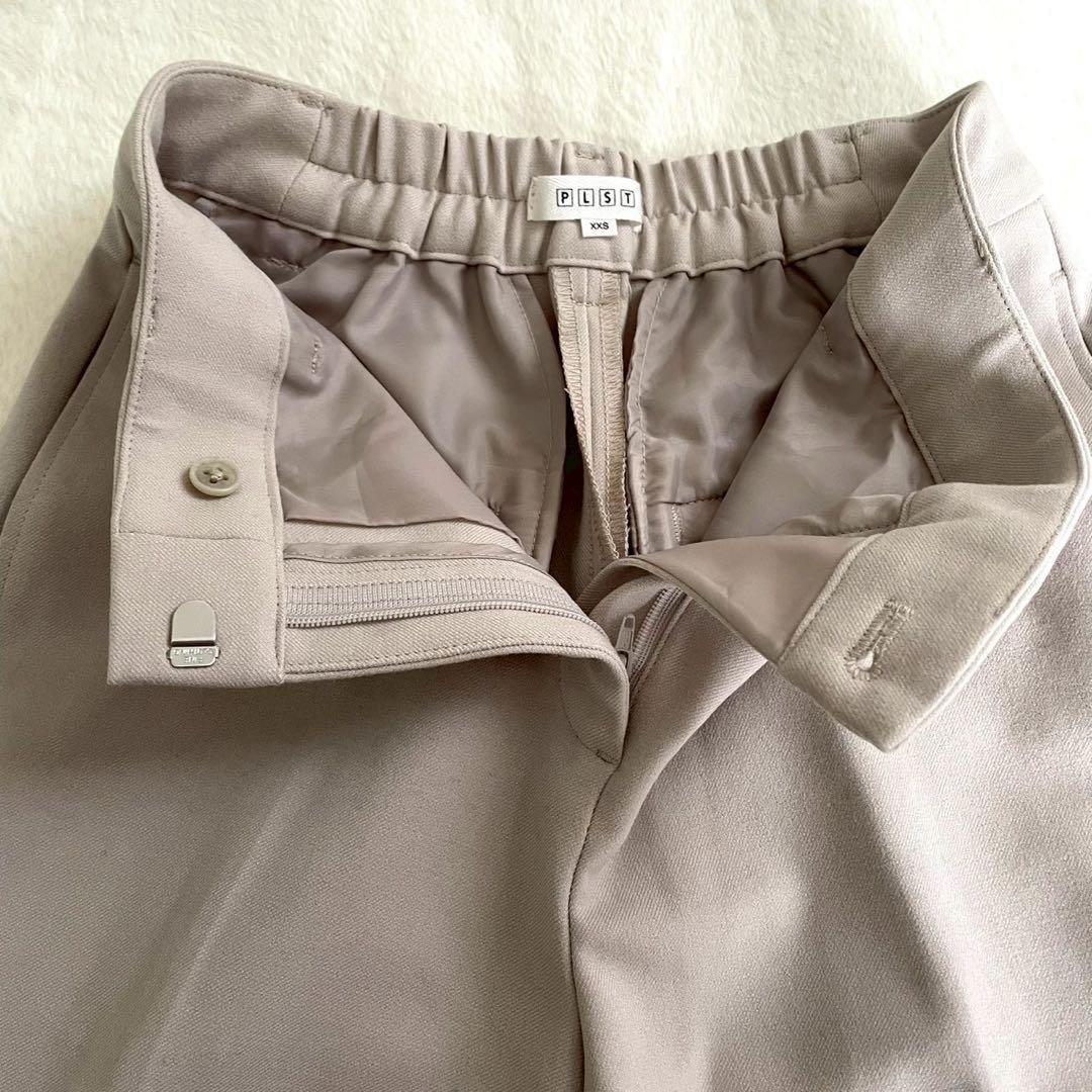 PLST ウォームリザーブカラーレスジャケット セットアップ パンツ ベージュ