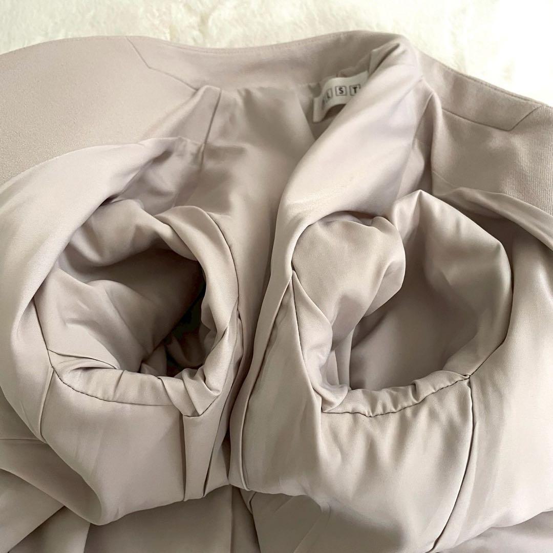 PLST ウォームリザーブカラーレスジャケット セットアップ パンツ ベージュ