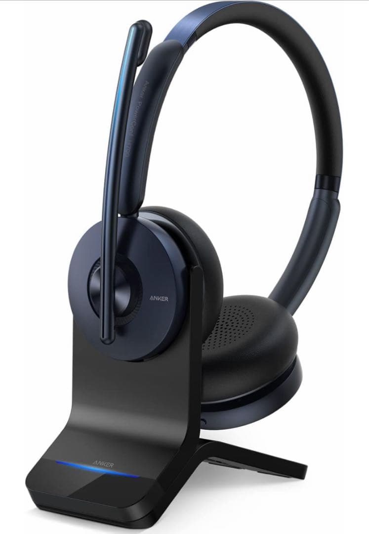 Anker PowerConf H700ワイヤレスヘッドセット 充電スタンド付属