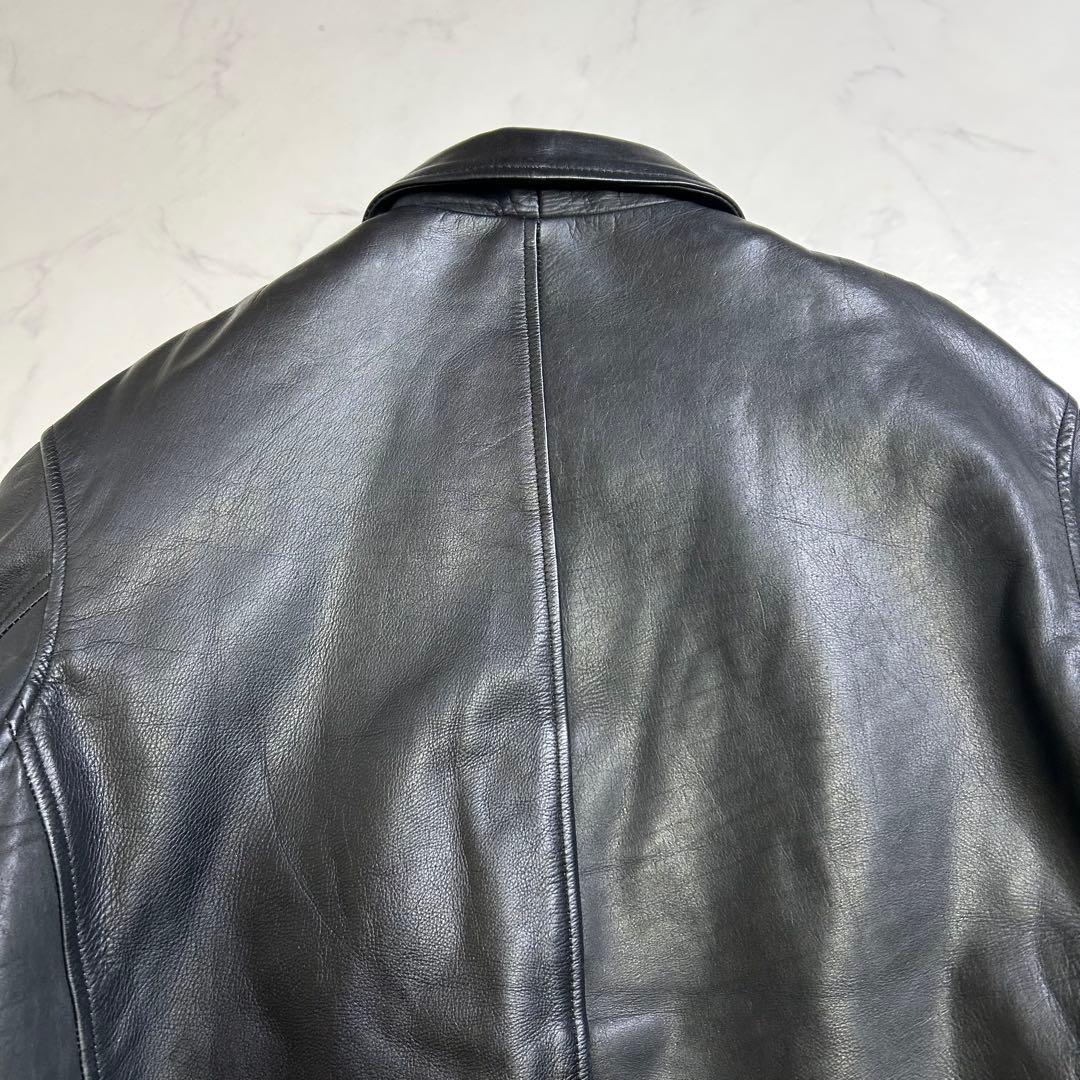 M.JULIAN レザージャケット ミニマル 本革 黒 L ライナー脱着可