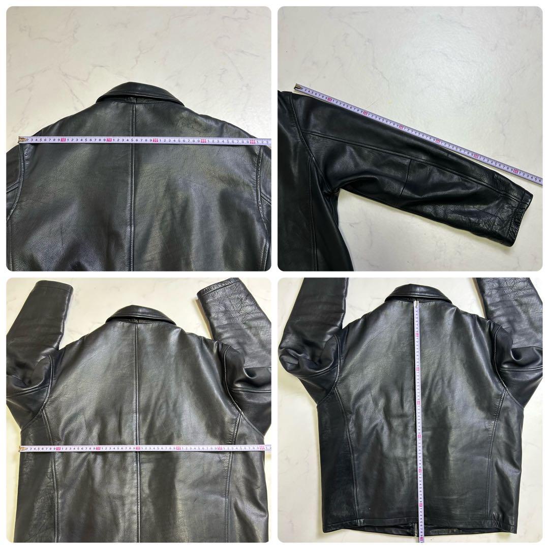 M.JULIAN レザージャケット ミニマル 本革 黒 L ライナー脱着可