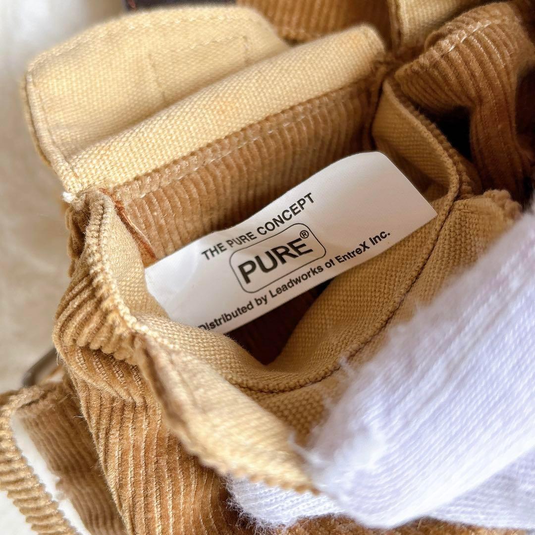【希少】PURE バンダリアポーチ ウエストバッグ　コーデロイ　ベージュ