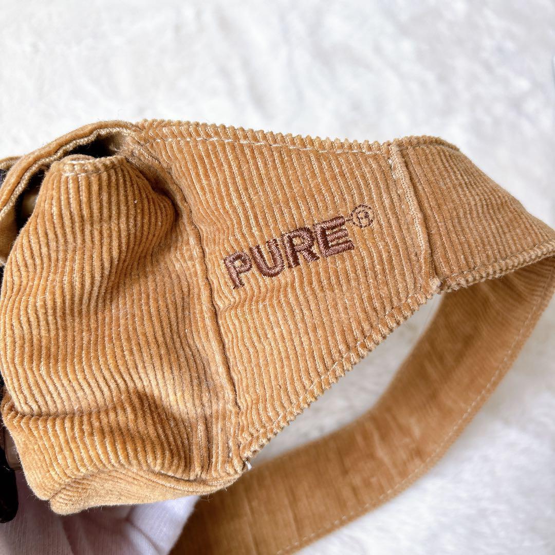 【希少】PURE バンダリアポーチ ウエストバッグ　コーデロイ　ベージュ