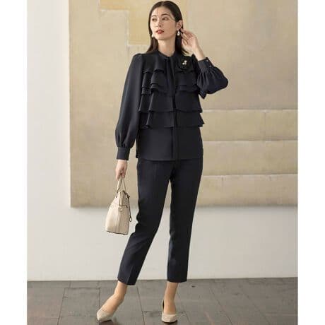 コンフォータブルドレープ ティアードブラウス