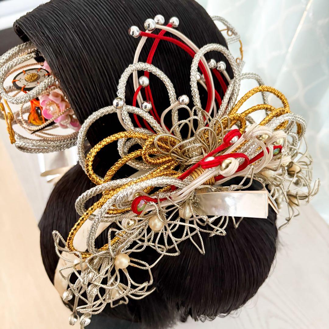 【昭和レトロ 】婚礼用かつら 美容師プロ用 ケース付 和装 日本髪 花嫁道具