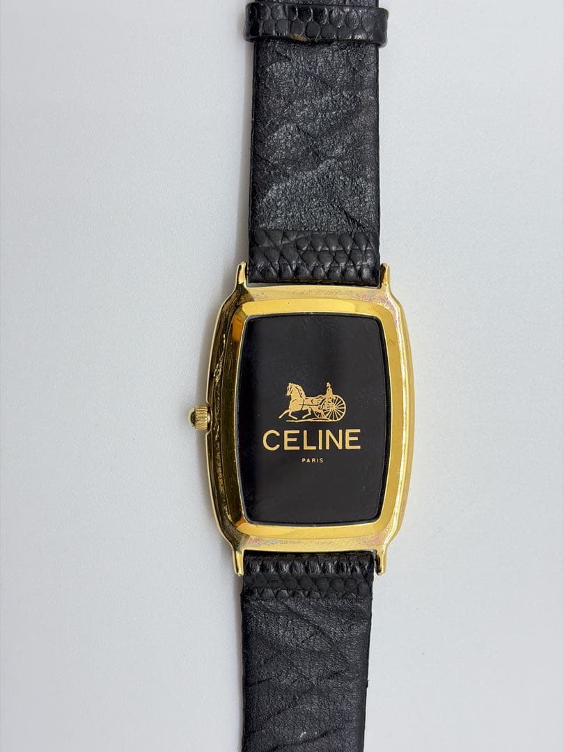 【希少・新品電池】セリーヌ ヴィンテージ レディース腕時計 クォーツ