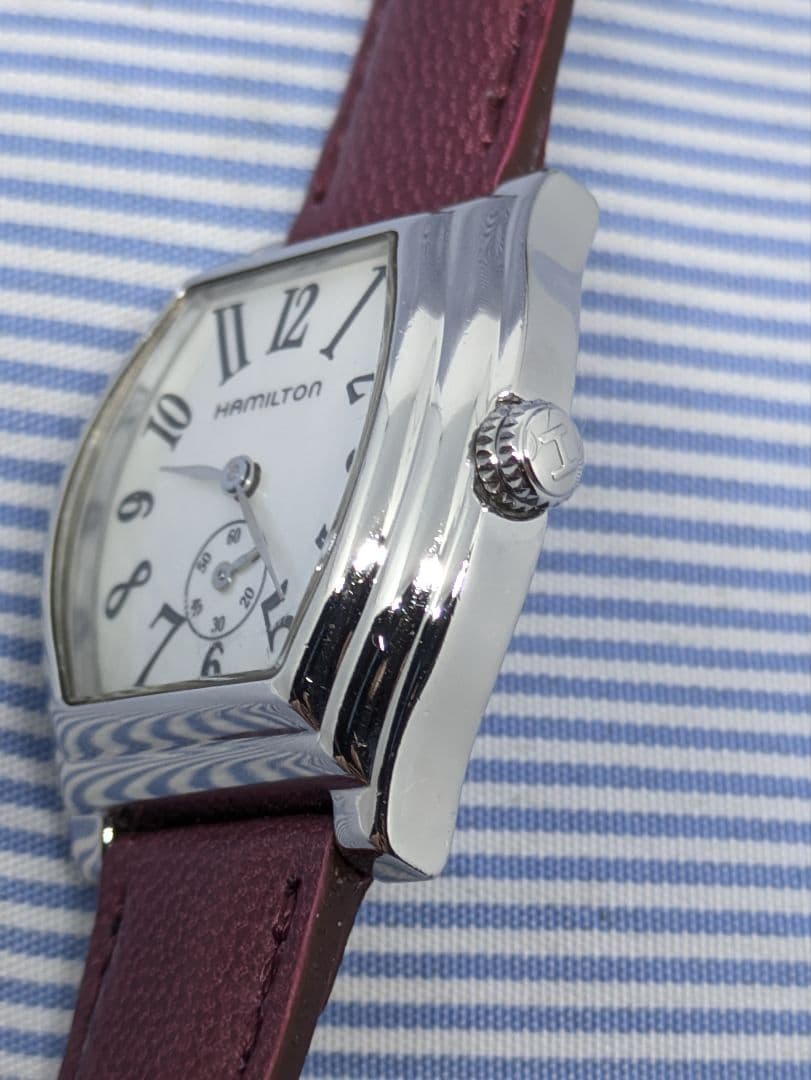 ★美品★ハミルトン ダッドソン ミニ クォーツ腕時計 スモセコ