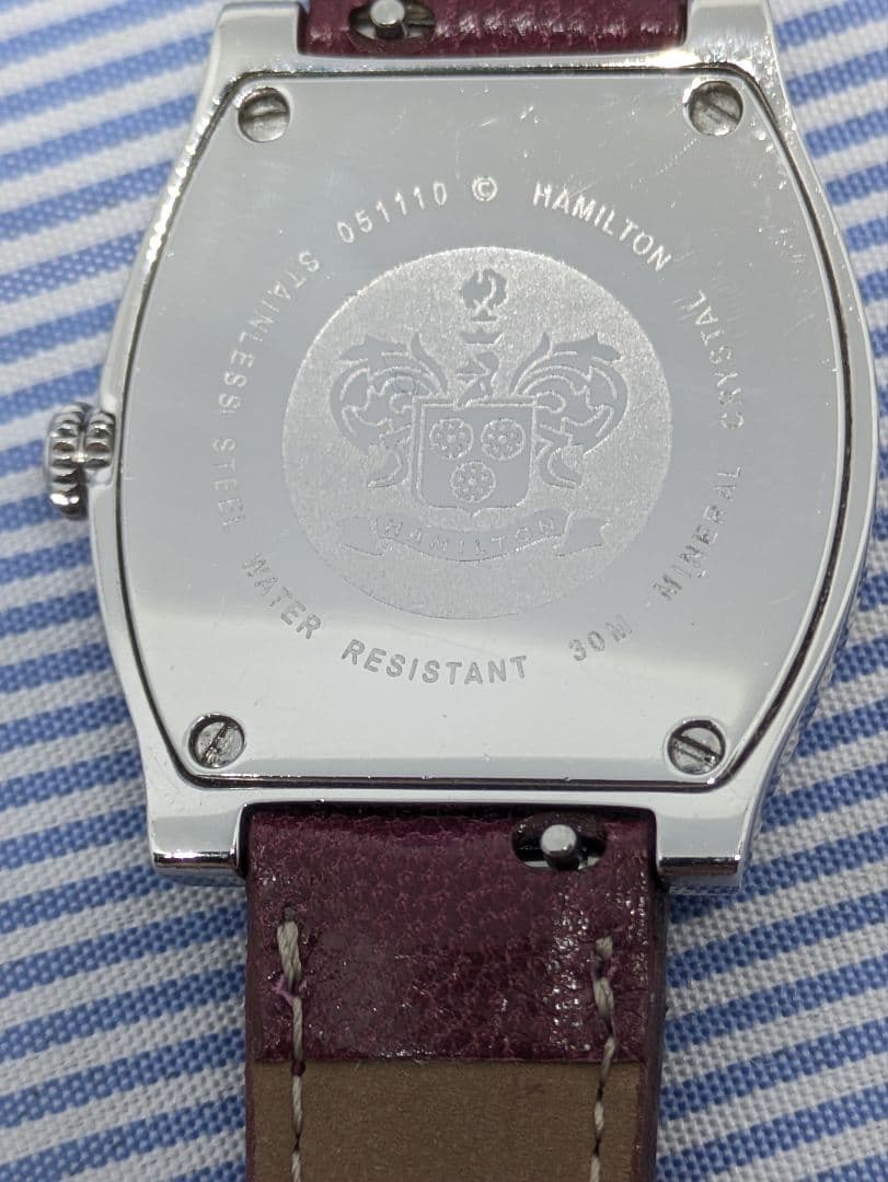 ★美品★ハミルトン ダッドソン ミニ クォーツ腕時計 スモセコ