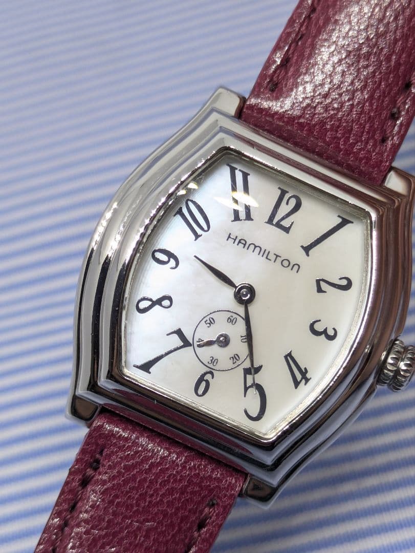 ★美品★ハミルトン ダッドソン ミニ クォーツ腕時計 スモセコ