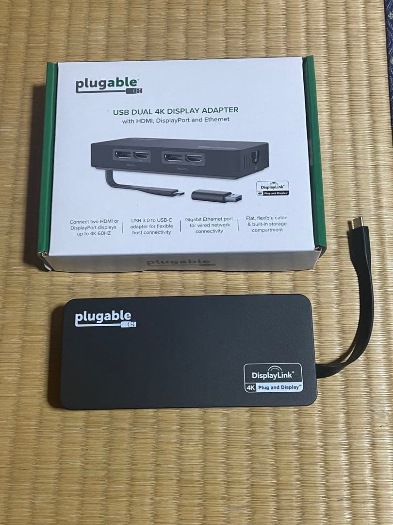 PCケーブル・コネクタ plugable USB DUAL 4K DISPLAY ADAPTER