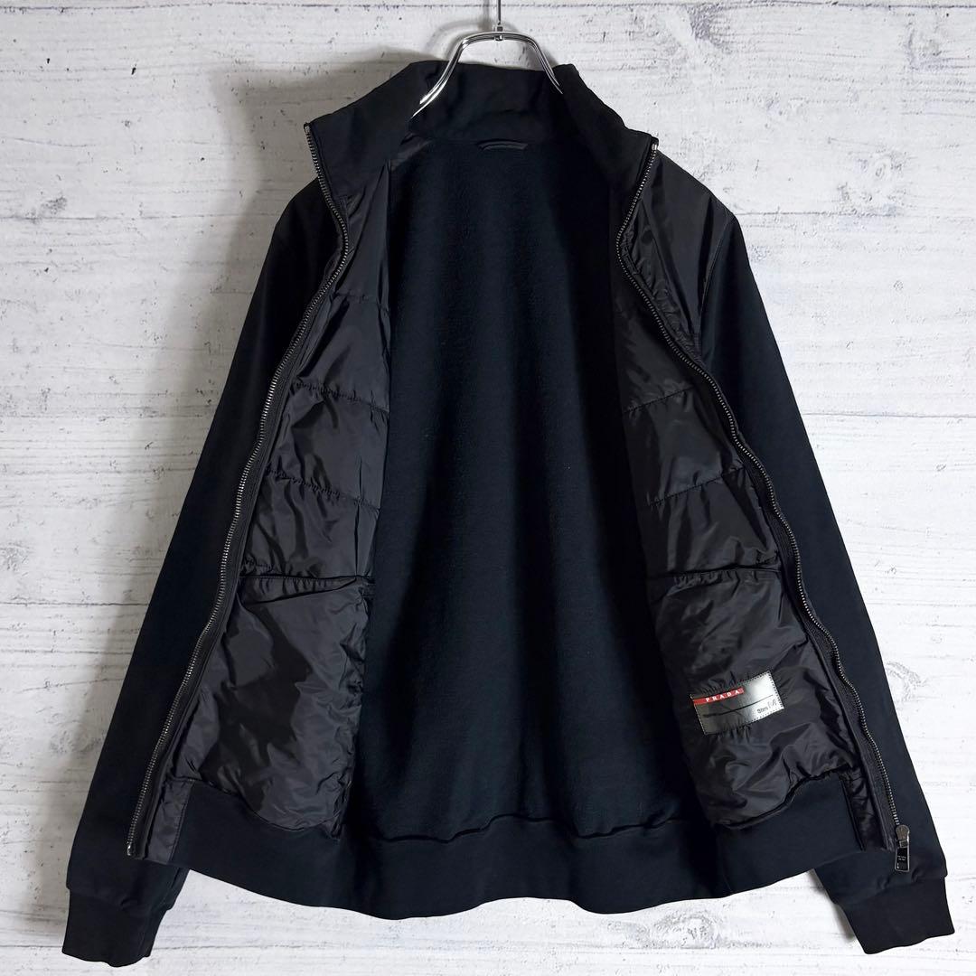 プラダスポーツ 中綿切り替えジャケット ラバーロゴ M