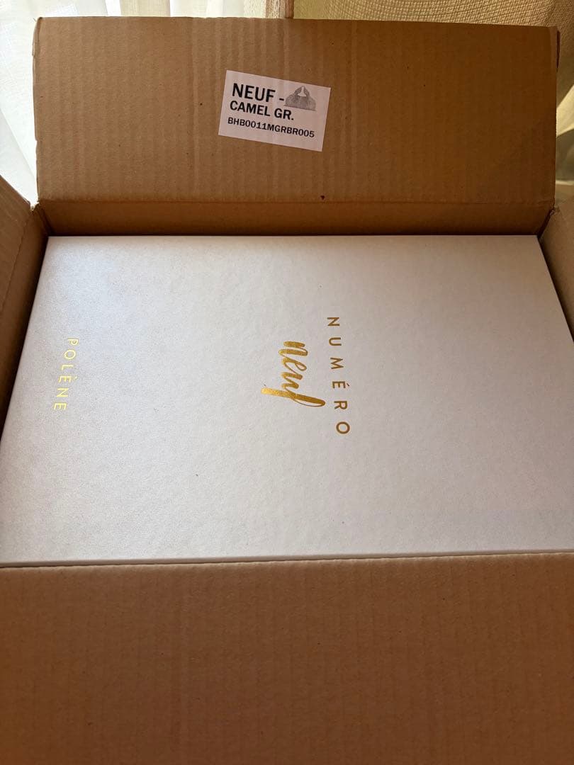 ポレーヌ Pole’ne Numero9 キャメルブラウン　レザー ハンドバッグ