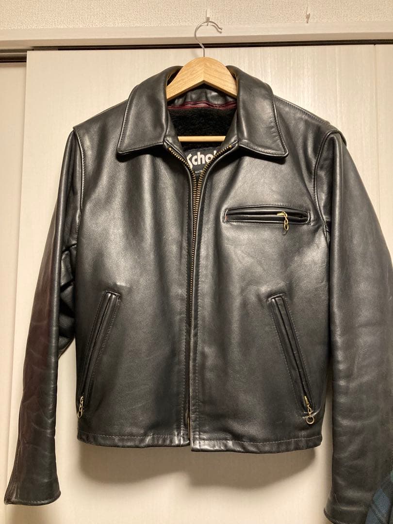 ゆうこりん【極美品】Schott 643Eレザージャケット38