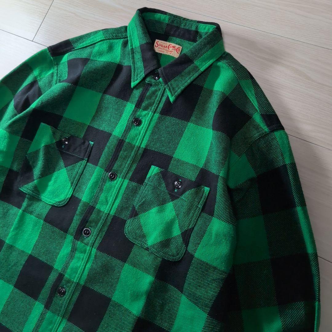SUGARCANE 厚手 ネルシャツ バッファローチェック L