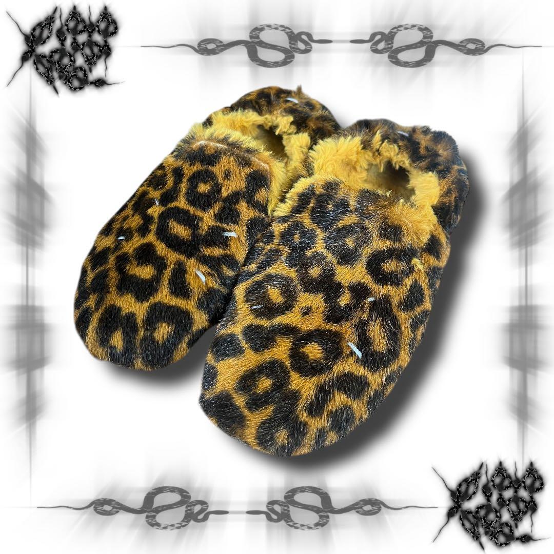 靴 Maison Margiela Leopard Fur Sandal