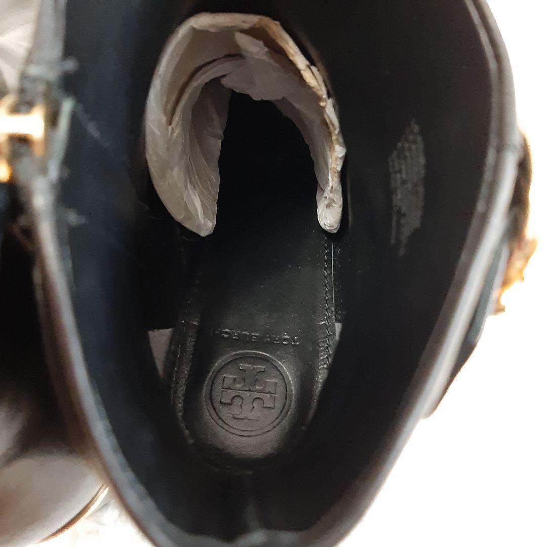 極美品 ショートブーツ　トリーバーチ レザー　ブラック 23.5 サイドジップ