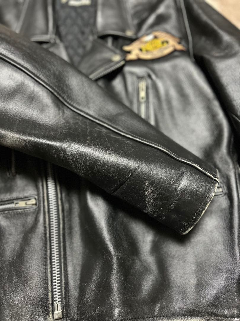 EEZAN （イーザン）本革 ダブルライダースジャケット　40