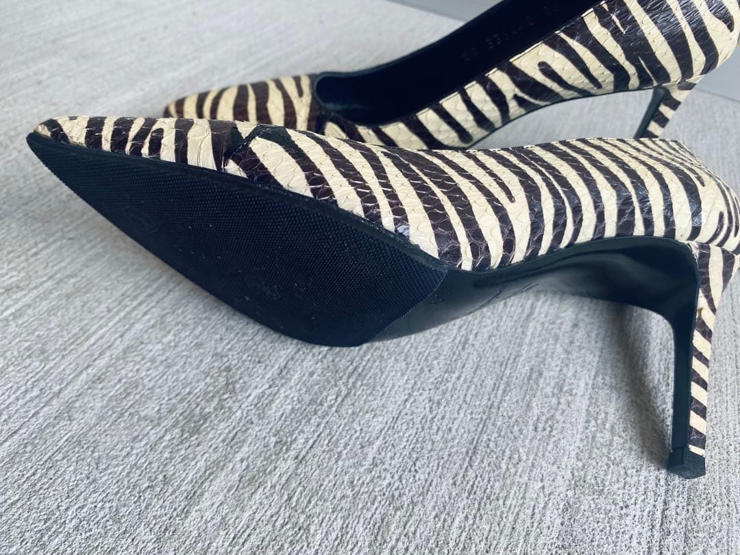 SAINT LAURENT PARIS ゼブラパンプス 36 サンローラン