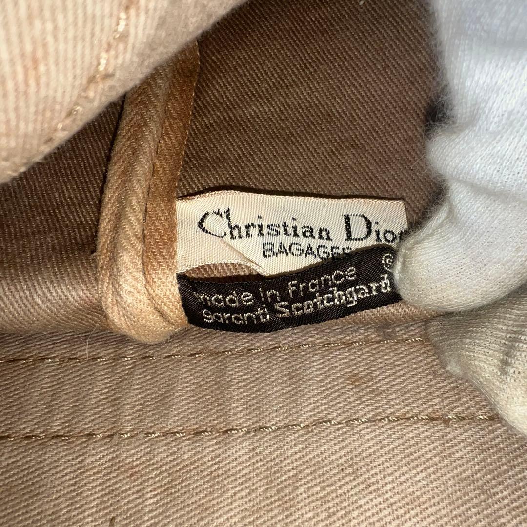 【極美品】Dior ミニボストンバッグ トロッター キャンバス レザー