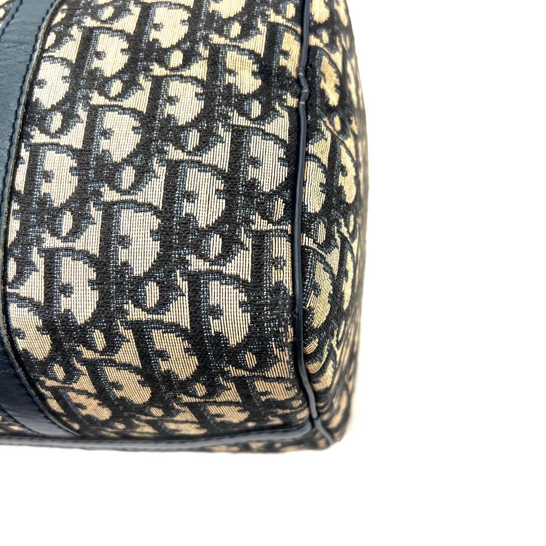 【極美品】Dior ミニボストンバッグ トロッター キャンバス レザー