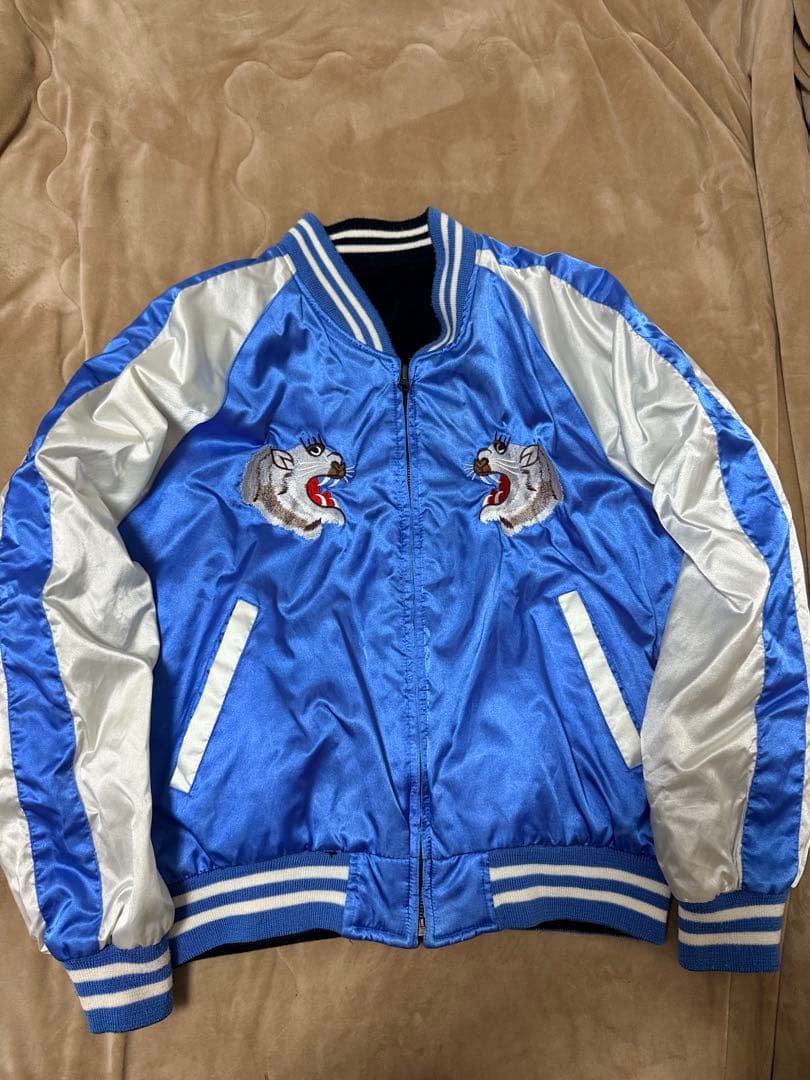 ２面用 Jungle storm 別珍 虎 龍 日本 スカジャン vintage