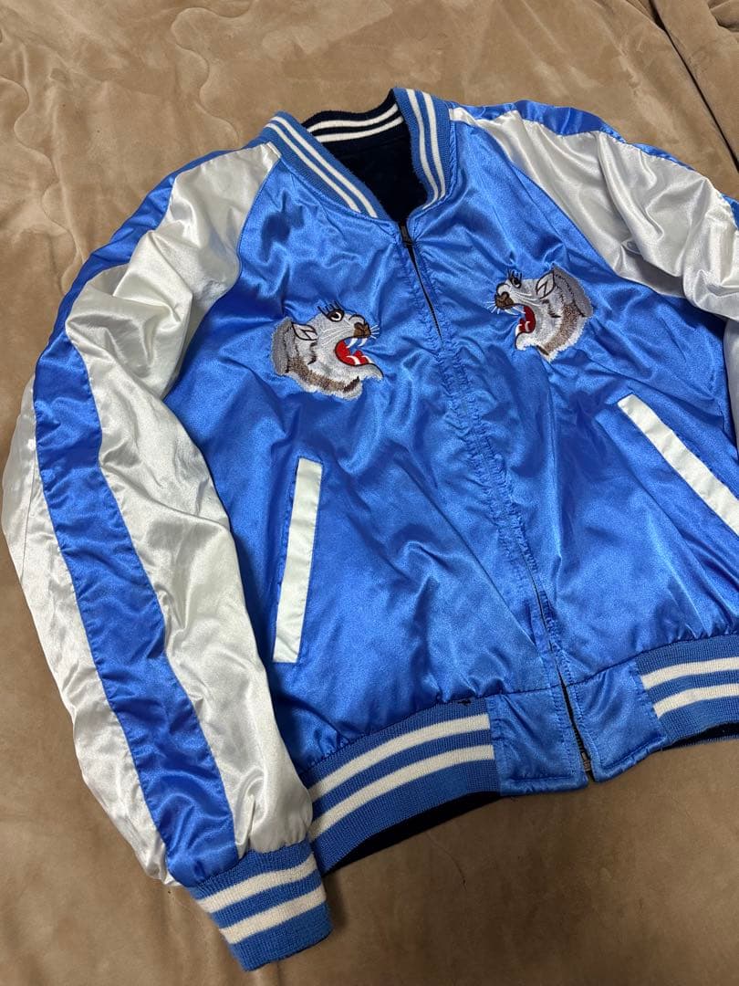 ２面用 Jungle storm 別珍 虎 龍 日本 スカジャン vintage