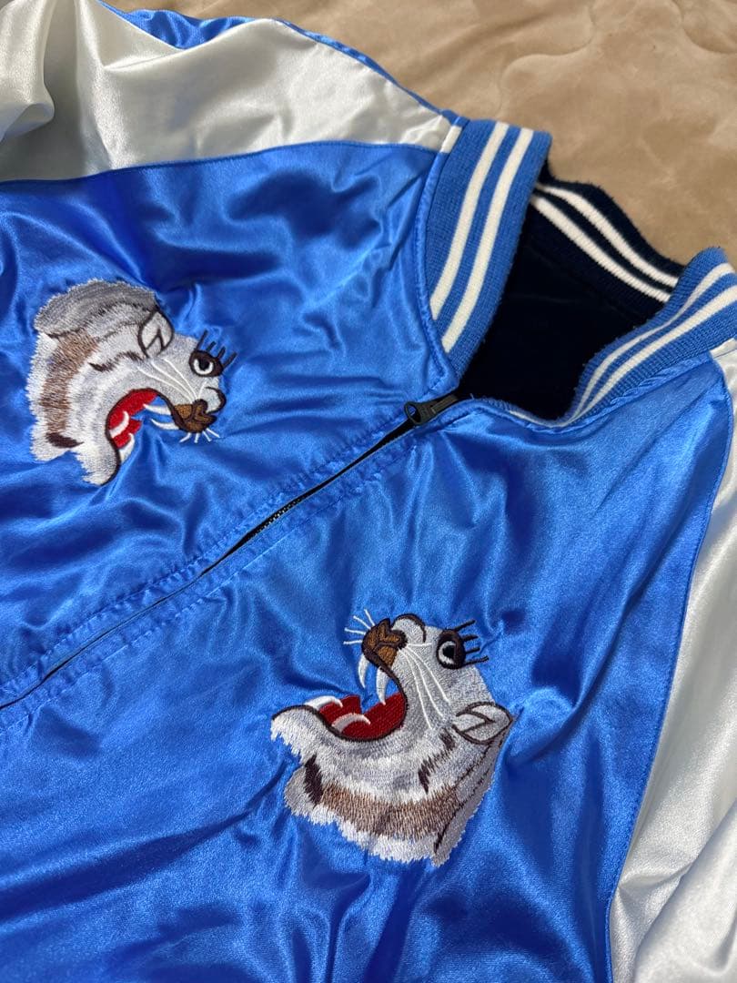 ２面用 Jungle storm 別珍 虎 龍 日本 スカジャン vintage