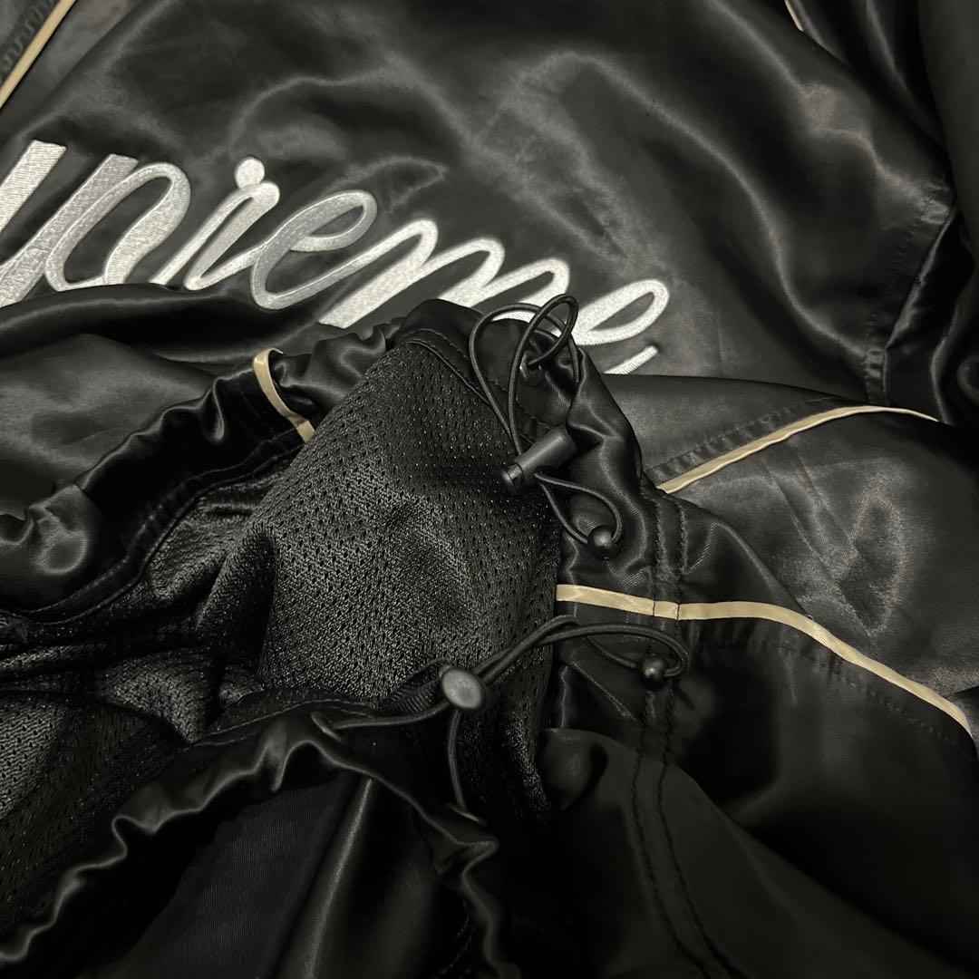 supreme Satin Hooded Track Jacket sサイズ　黒