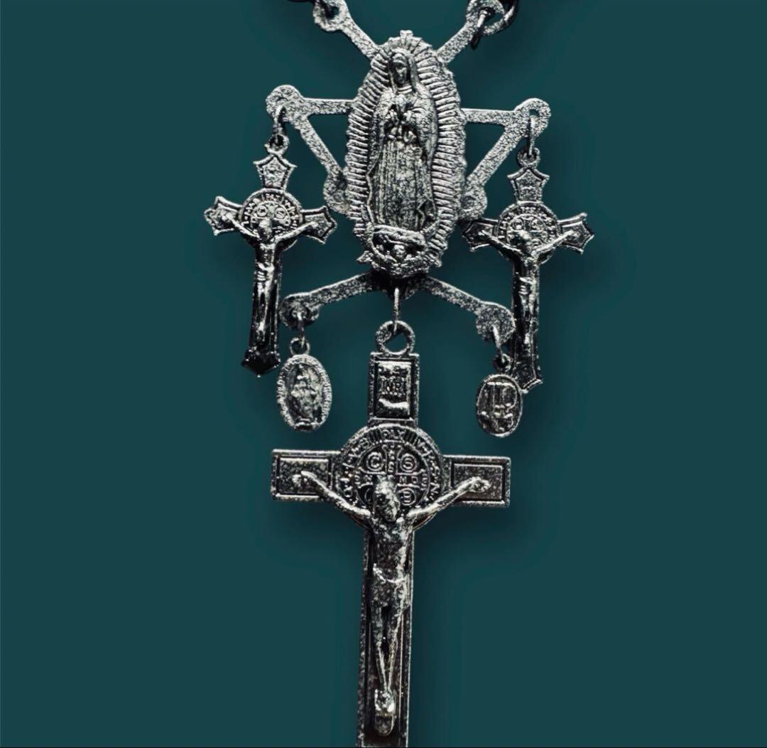 s*n様 1点物★ジャンポールゴルチエ★マリアマルチ3クロスアンティークネックレ