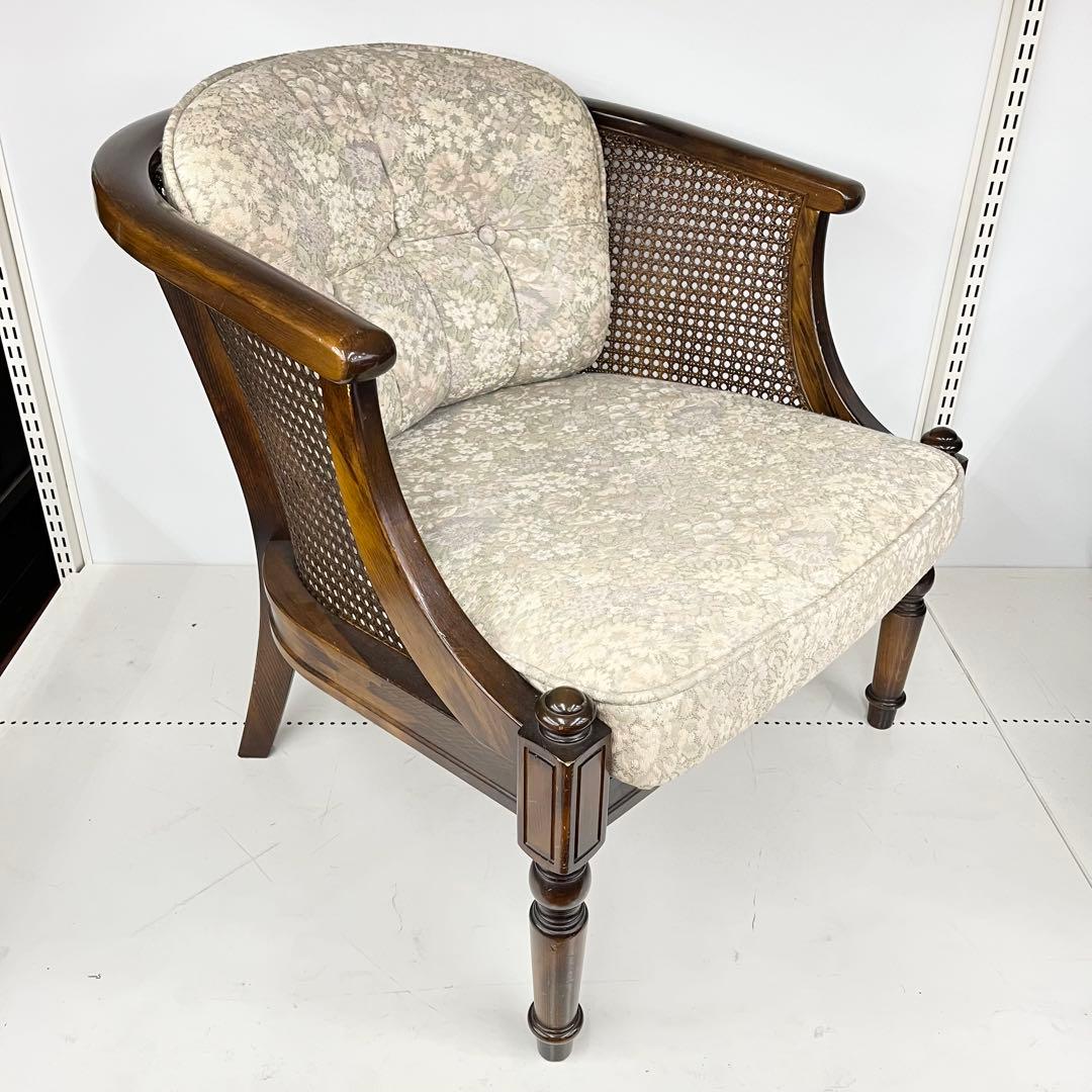 karimoku カリモク ソファ チェア イス コロニアル ラタン 肘掛け椅子