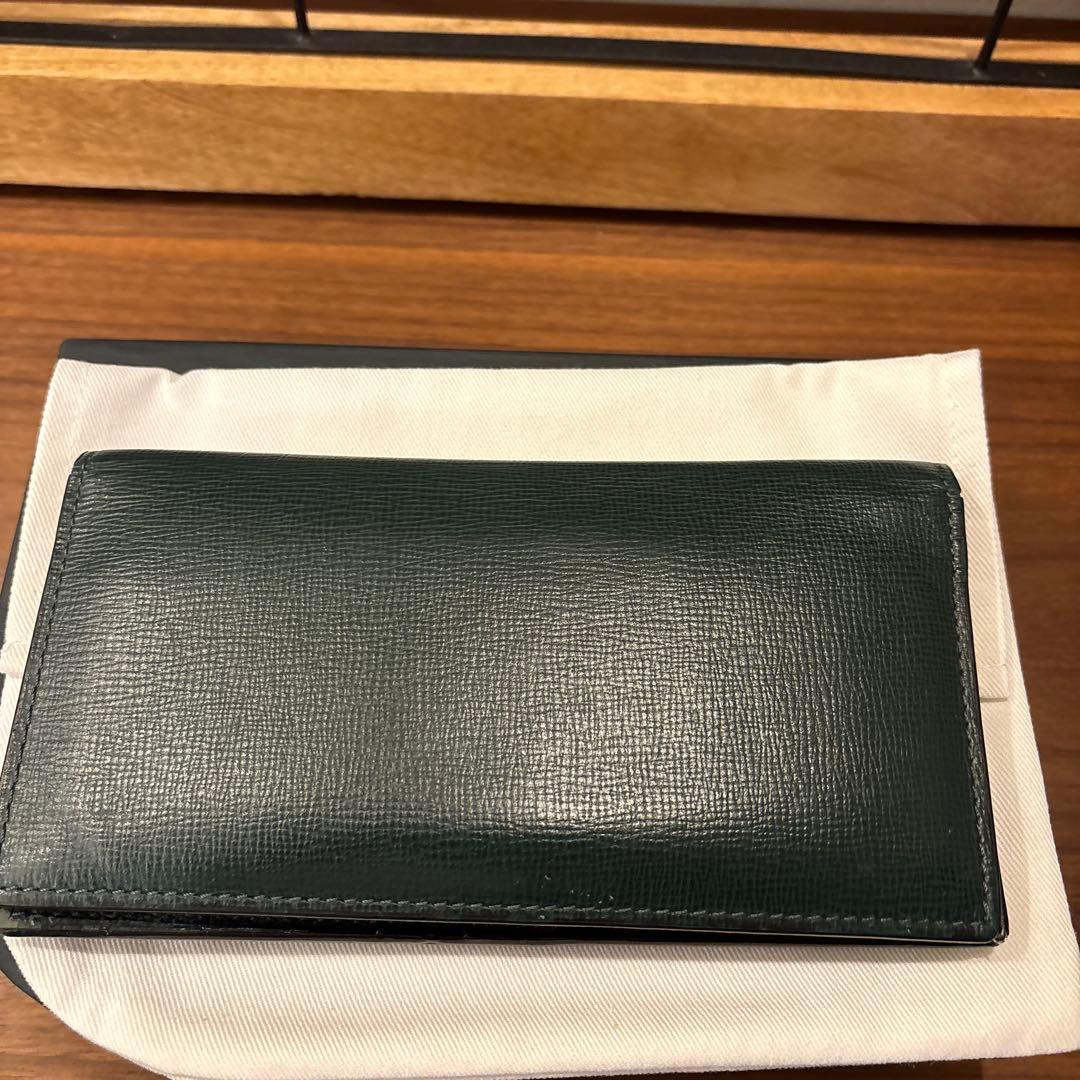 OB7　Valextra ヴァレクストラ 長財布 グリーン ヴァーティカル