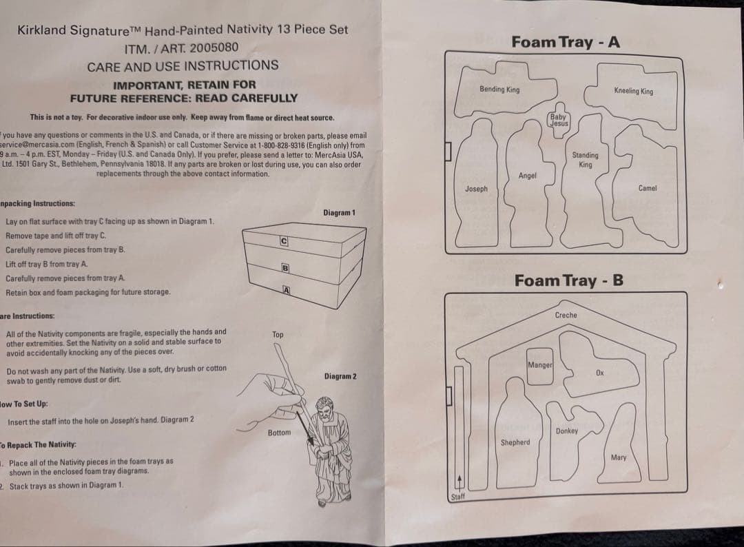 コ*コ様 Kirkland ハンドペイントナティビティ 13ピースセット