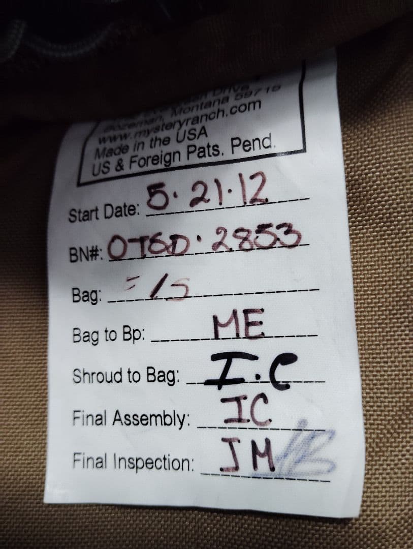 ミステリーランチ　アウトサイダー　メイド・インUSA　メッセンジャーバック