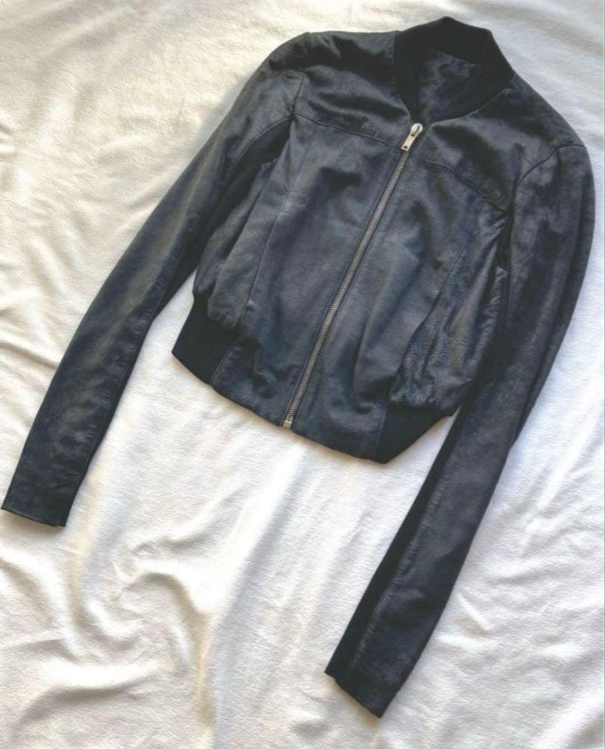 Rick Owens ブラック レザーブルゾン 値下げ交渉あり